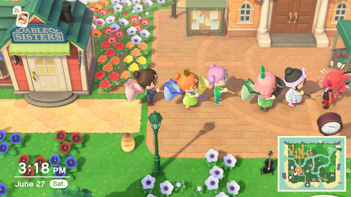 zellyb's tweet photo. oh and while we're here: we are such a polite group. c: (bug day was fun!) #AnimalCrossing #ACNH #NintendoSwitch https://t.co/qZqPpSmXvO