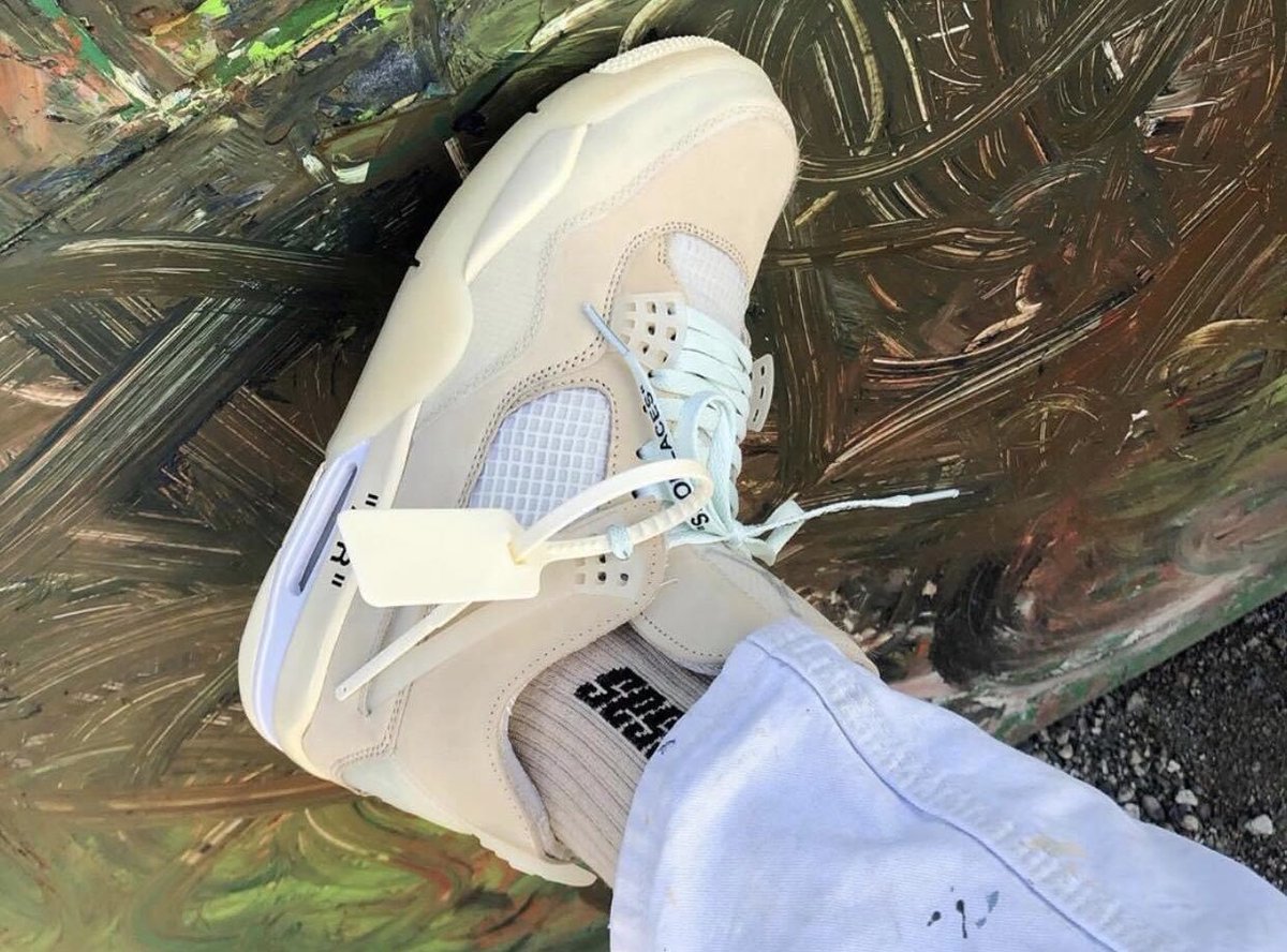 off white 4s on feet