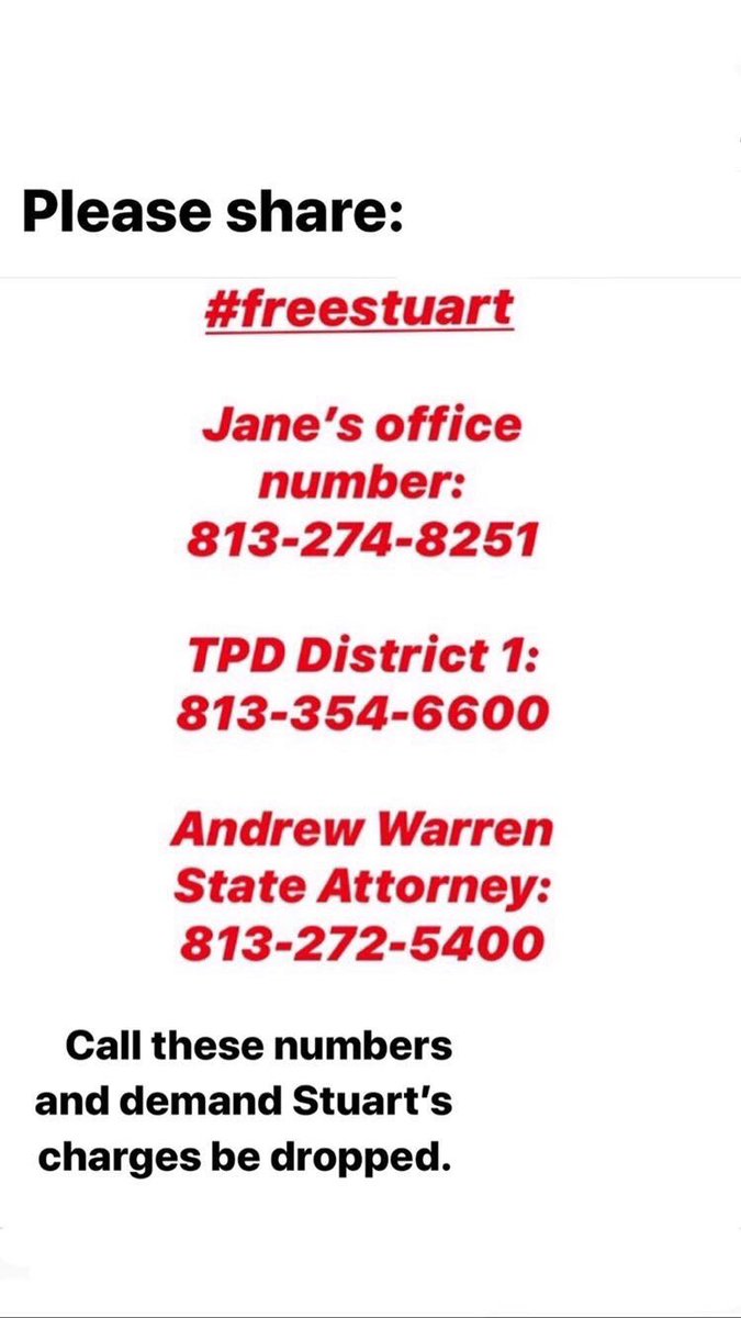 mimilarue6's tweet photo. The protester who was hit by a car and arrested this past weekend will be holding a press conference tomorrow #StuartIsAHero
Please call and demand the charges against him be dropped!! #FreeStuart https://t.co/jDVUSsqFTv