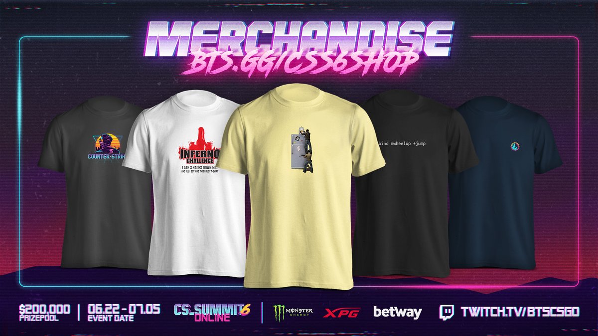 Bts Cs Go Have You Visited The Merch Shop Yet During Cssummit 6 Check Out Some Of The Limited Designs Before And If Anything Catches Your Eye Make Sure To Get