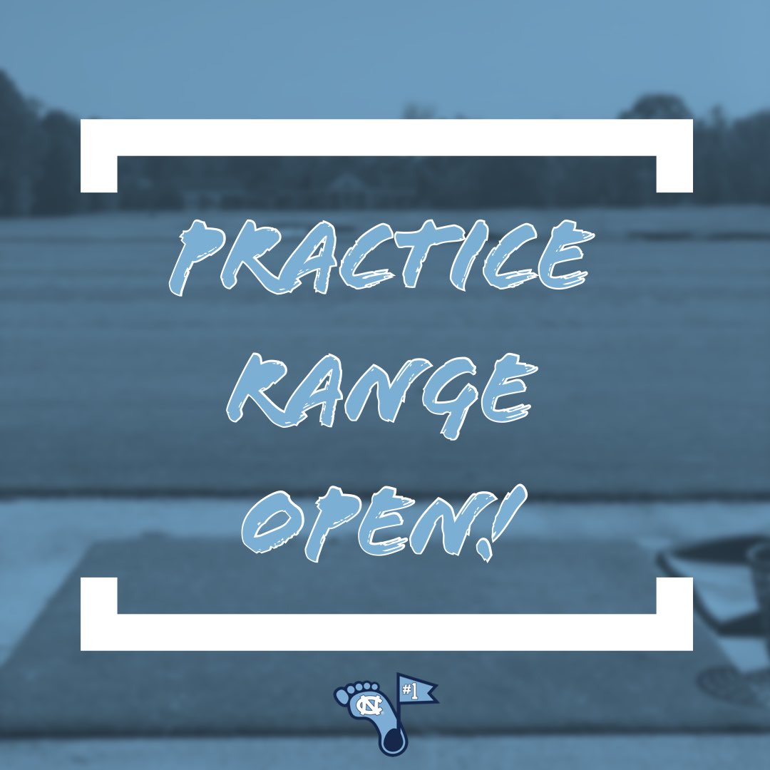 UNCFinley's tweet photo. THE RANGE IS NOW OPEN (with modified operations)!!! The range will be open daily from 8:30 am to 5:30 pm hitting from the mats only. Click the link in our bio to read the specifics on our practice range operation moving forward. Thank you for all of your support! https://t.co/3p8sGBFUwx