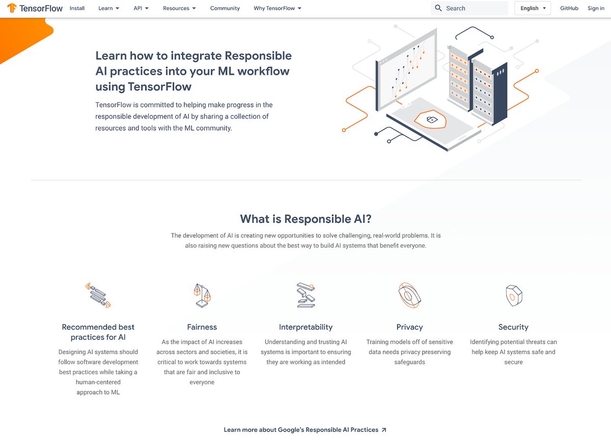 TensorFlow's tweet photo. TensorFlow is committed to giving every developer the tools they need to build more responsible AI systems. Learn more about the tools that make up the Responsible AI Toolkit in TensorFlow.
Read the blog β https://t.co/rnyoMoKzbM https://t.co/7g2U8zcFtp