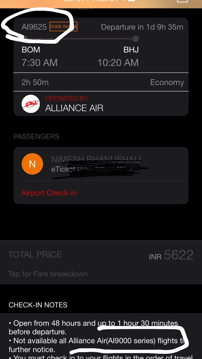 the_gem_amber's tweet photo. @airindiain 
My flight no. Is 9625 &amp; i’m not able to check in online. Its showing that web chechin not available for flight with series with 9000, so will i have to go at airport for checkin or do something else? Please revert @airindiain https://t.co/26RbGV1gmc
