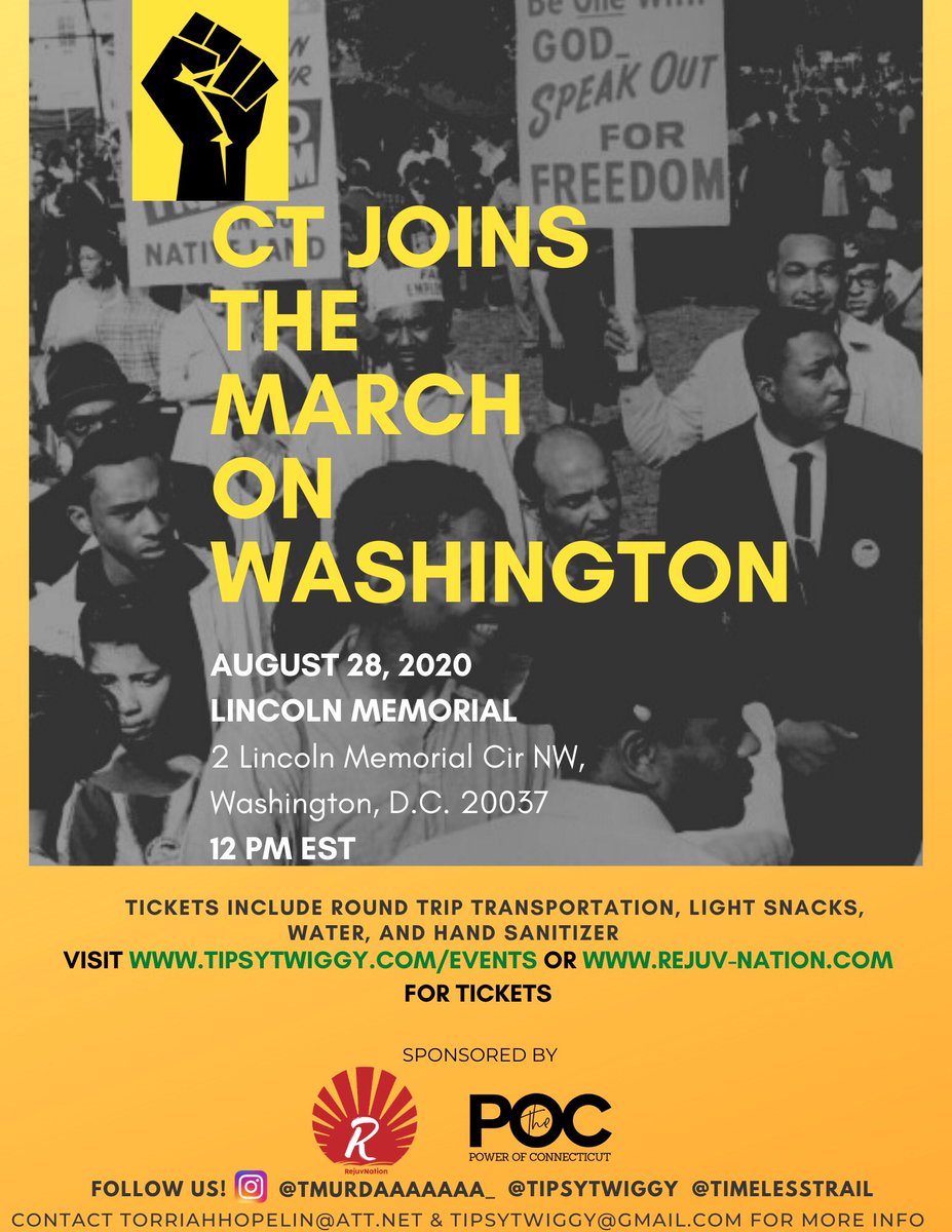 #BLACKLIVESMATTER  ! The Revolution has just begun! Join our protest bus for the March on Washington. Link in Bio! DM me, @TipsyTwiggy , or <a href="/VictorriahGotti/">Tmurda</a> for more info! ✊🏾 Special thanks to our sponsors <a href="/powerofct/">#PowerOfCT</a> &amp; <a href="/RejuvNationLLC/">RejuvNation</a>