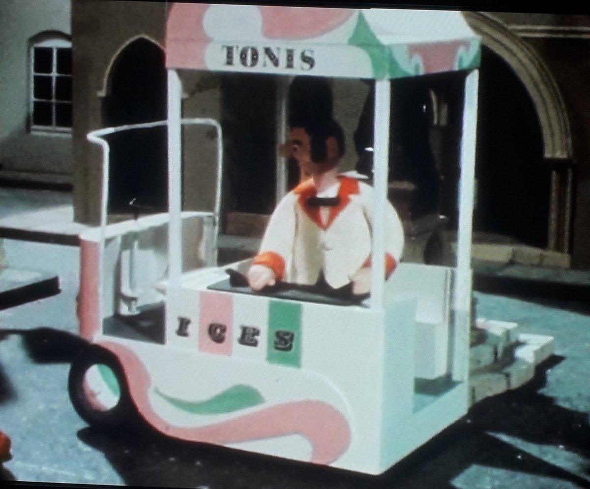 Not strictly a *building* as such, but it's worth giving a mention to Mr. Antonio's Ice Cream Van, mainly on account of the fact that it looks alarmingly like something out of The Prisoner.