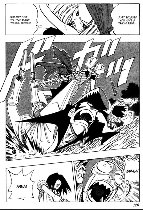 When I was a kid... I read #SHAMANKING right after I finished Bleach, and I remembered thinking the early art was subpar in comparison? Somehow?? my reread is proving so otherwise, these pages are electric 