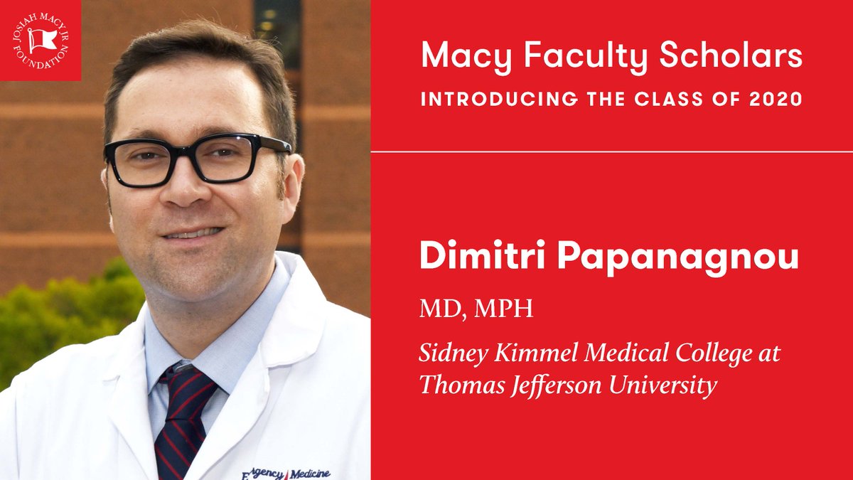 macyfoundation's tweet photo. Welcome @dmitripapa of @JeffersonUniv to the 2020 class of Macy Faculty Scholars! https://t.co/z7ewutyAIm https://t.co/xyoq5UwD9d