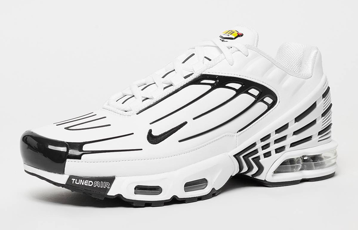 air max plus 3 white black