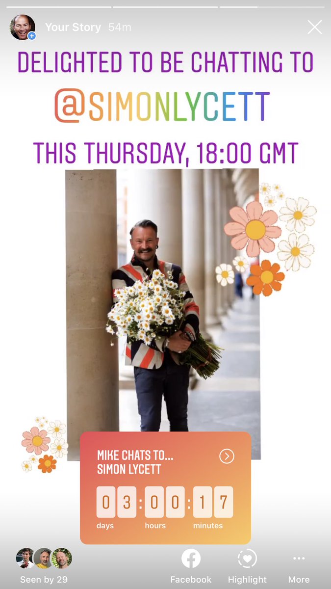 micthegardener's tweet photo. I’m over the moon! I’ll be chatting to @simonlycett THIS THURSDAY, 18:00 GMT on Instagram - @mikepalmer01. So pop the date in your diary, we’ve got lots to talk about. #mikechatsto #mikechatstosimonlycett #simonlycett https://t.co/3jWd4op3zl