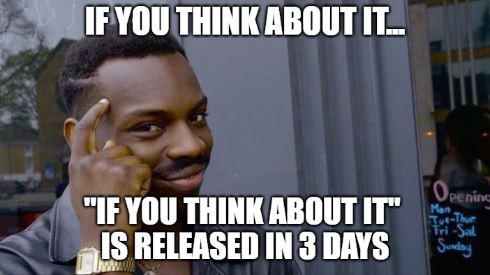 Here's a little something to think about.  Our new single, "If You Think About It", will be available to stream or purchase via all major platforms on Thursday 2nd July from 7pm onwards.😀🎤🎸🎸🎹🥁🎼

#EternityRoad #OriginalMaterial #IfYouThinkAboutIt