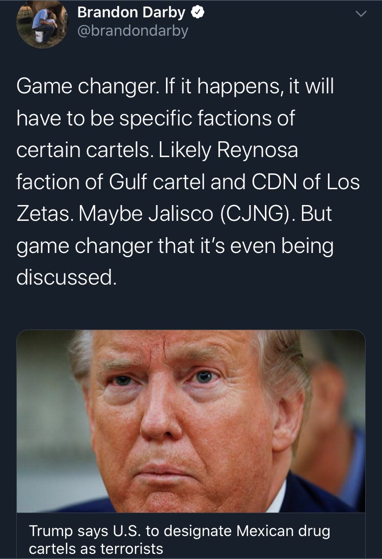 The proposal to designate cartels as terrorist organization has recently received support from President Trump, who in the aftermath of the killings of the Mormon family last year in Agua Prieta indicated his intention to designate cartels as FTO.