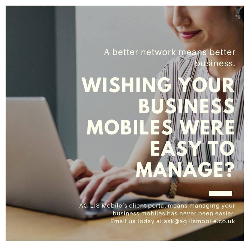 Struggling to keep track of all your business mobile users voice and data usage? With our <a href="/agilismobile/">AGILIS mobile</a> client portal you can manage all of your business mobiles in one place! Contact us to find out more: bit.ly/AGILIS1 🙌📱
#HappyMonday #business #mobile #transparency