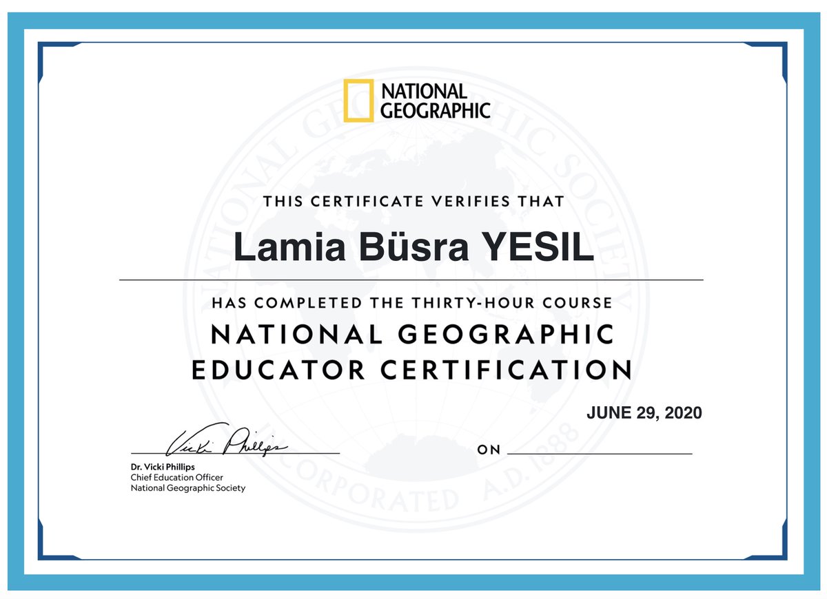 lbusrayesil's tweet image. Time to celebrate! 🎊 🎉 
Congratulations everyone who is a certified teacher right now. I hope to work with you again in the future!
#NatGeoCertified #ThatsGeography #TeacherStrong