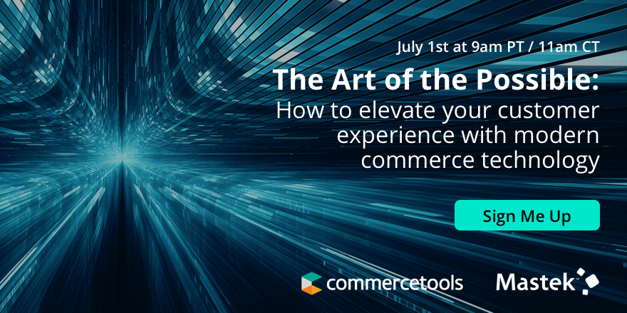 PatrickMFerdig's tweet photo. Is your #commerce software slowing you down? On July 1st, join @commercetools and @Mastekltd for a virtual guide through #digital modernization and see what's possible when you have the right #technology in place: https://t.co/nqToK91Uzq https://t.co/EpRNYdLzuw