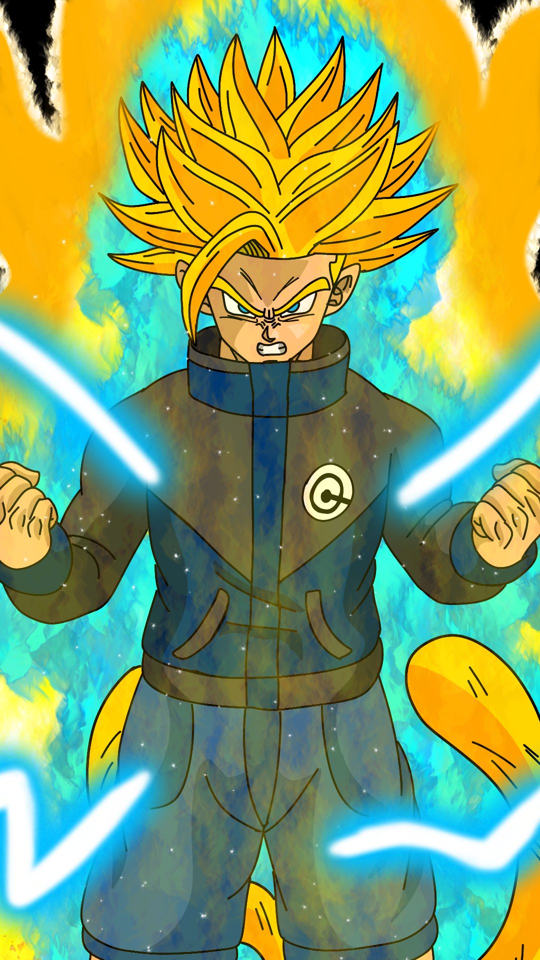 Primeiro passo completo, Trunks do futuro super sayajin rage