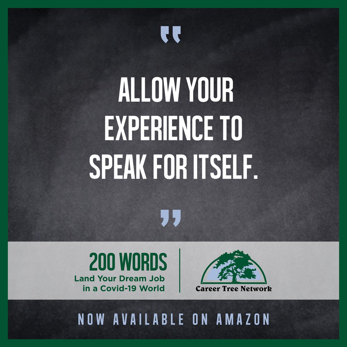 careertree's tweet photo. During these hard times it’s crucial that, as a job applicant, you’re able to showcase the work you’ve done well in the past. 
Now available on #Amazon https://t.co/T8bL8GBpyJ
#200words #landyourdreamjob #COVID19 #book #jobsearch #careeradvice #careers #careertreenetwork #ctn https://t.co/VTZxAuuvu0