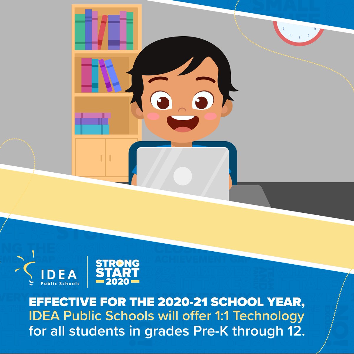 IDEAschools's tweet photo. Exciting news for the upcoming school year: We’ll be providing personal technology devices to all IDEA scholars! This means that any student enrolled at IDEA will receive a laptop or tablet at no cost to families! For more information, visit our 1:1 page:  https://t.co/TQRdCZ1kwK https://t.co/rhHssa7YAD