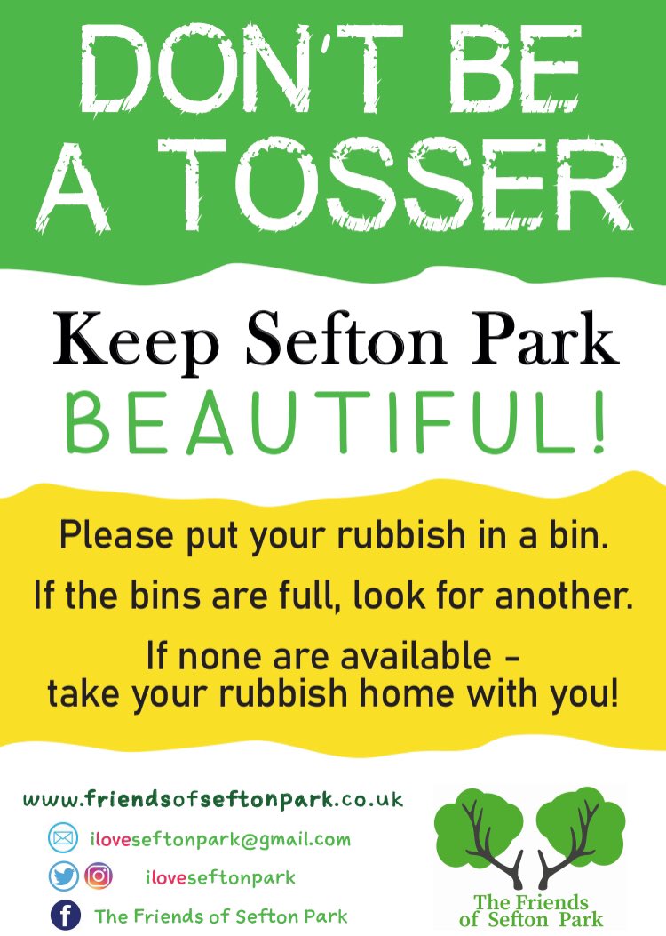 Oi, tosser! Look out for our new posters which will be dotted around the park👍 If there are any other park or community groups that would like these as a template, please let us know - we will be more than happy to share👍 Pls RT to extend the offer 👍