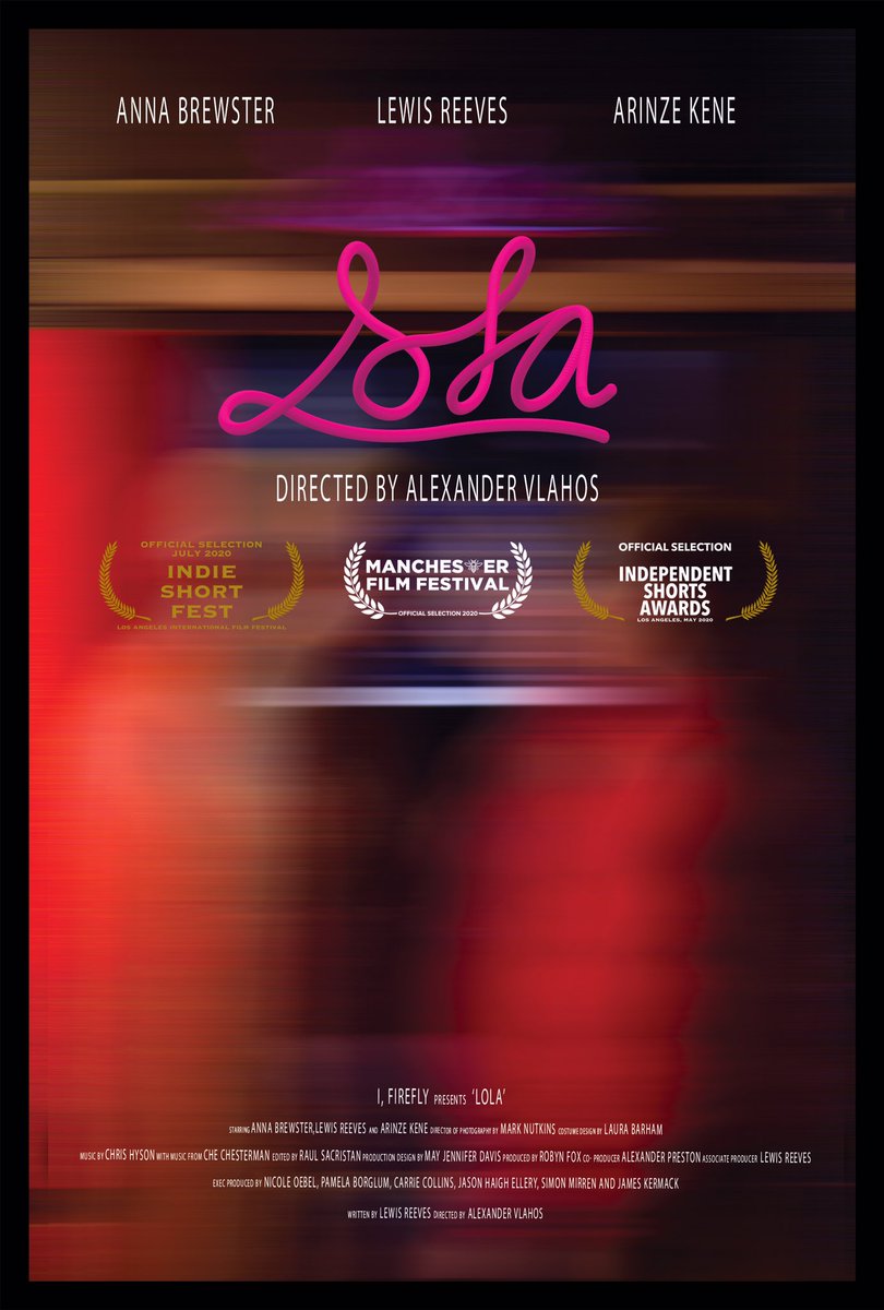 3 is a magic number! Lola has made the official selection for the <a href="/fest_short/">Indie Short Fest</a> 💋💃🏽🍾  #IndieShortFest #LolaShortFilm #AlexanderVlahos #AnnaBrewster #LewisReeves #ArinzeKene