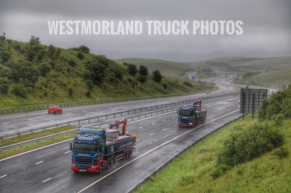 Pair of <a href="/craigsofdenny/">Ian Craig Haulage</a> Scanias heading down the road #keepingtheukmoving #scania <a href="/ScaniaUK/">Scania UK</a> <a href="/_transportnews/">Transport News</a>