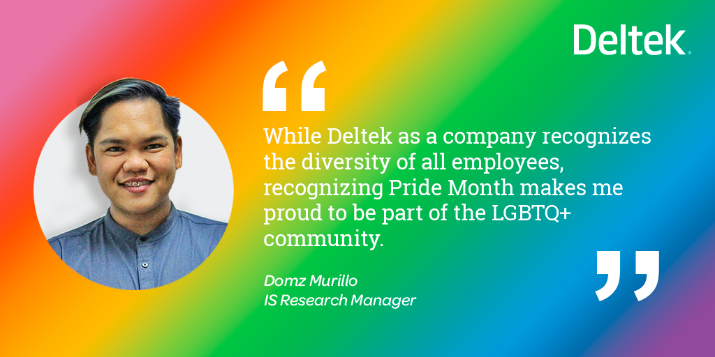 Deltek's tweet photo. At Deltek, we recognize that we are stronger when each employee is comfortable bringing their best selves to work and that diversity of experience and thought also makes us more innovative and creative. https://t.co/EwE91c6srG 

#PrideMonth #TeamDeltek #DeltekProjectNation https://t.co/YuAS0txzg4