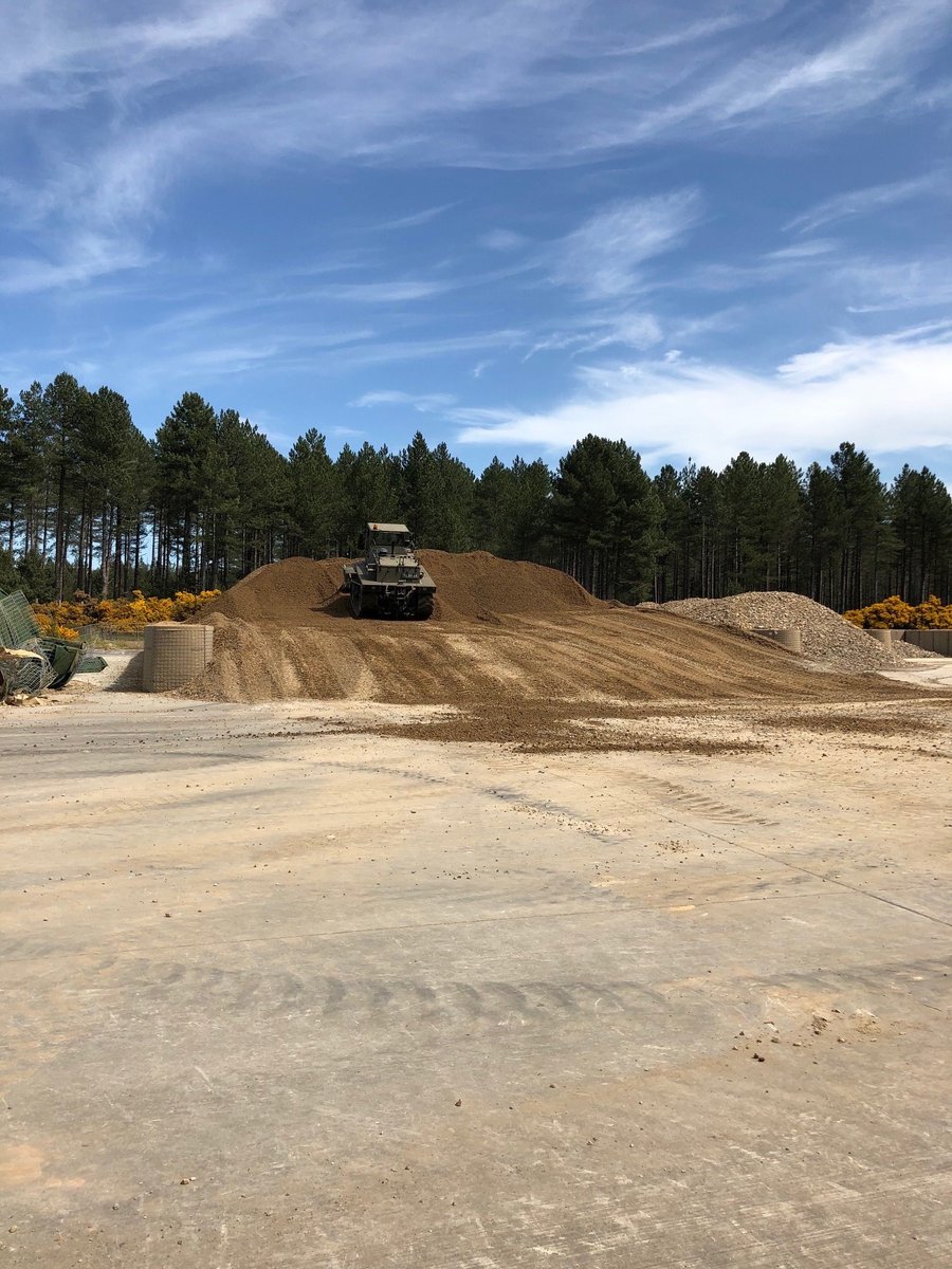 Those who exercise around the Peri track will have seen some specialist plant machinery over the lockdown period. The machinery was hired in to recycle stockpiles of aggregate used for High Readiness Training (HRT) and resulted in savings of approximately £500K.
