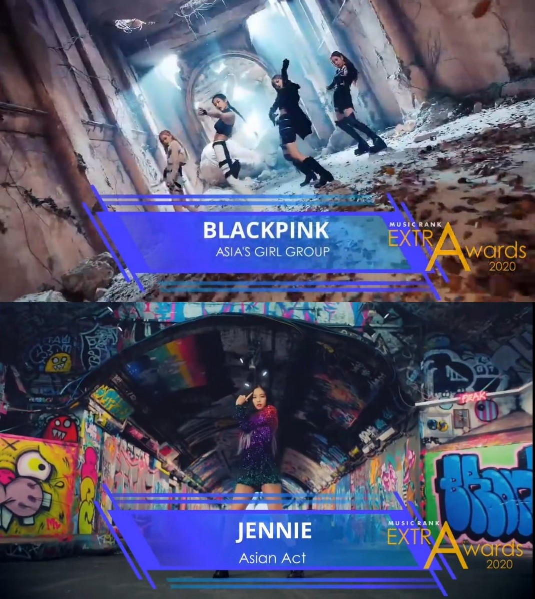 Korean Government Survey named BLACKPINK as Asia's #1 Girl Group and #2 Group overallBLACKPINK & JENNIE won "Asia's Girl Group" & "Asia's Act" at Music Rank AwardsBLACKPINK won "Best Kpop" at Bravo Otto AwardsSeoul Embassy named BLACKPINK as "K-pop Queens"