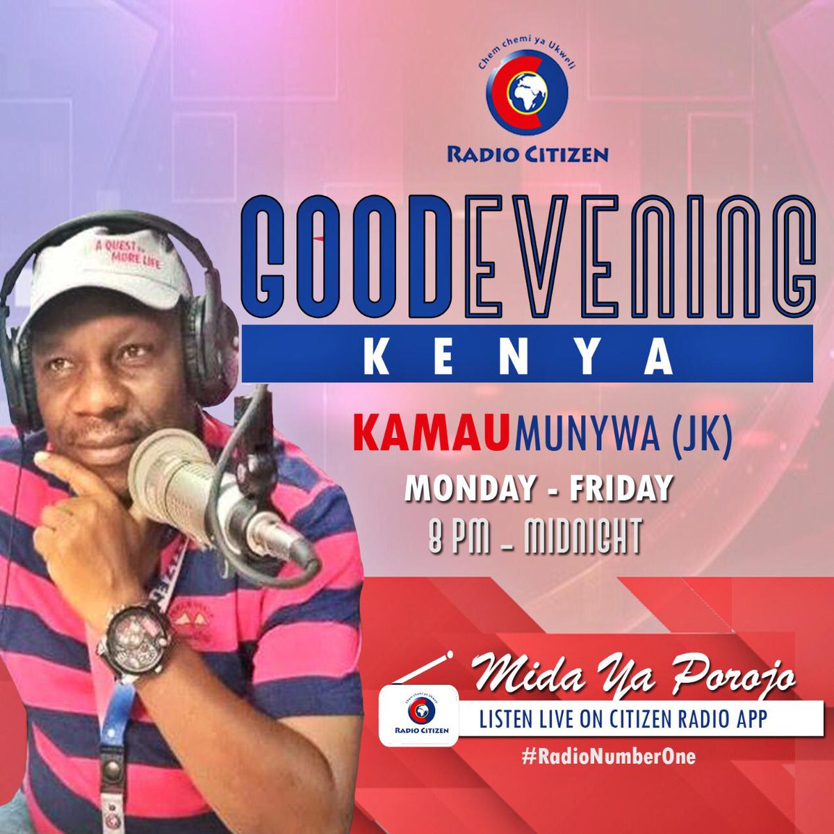 Baada ya shughuli za siku ungana na JK Kamau Munywa ndani ya mpango mzima wa #GoodEveningKenya. Umeshindaje?

#GoodEveningKenya
#RadioNumberOne