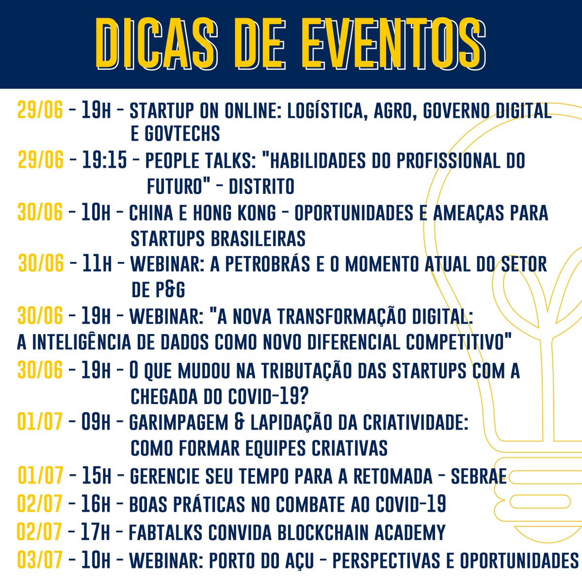 smactmacae's tweet image. Segunda é dia de planejar e organizar os horários dos eventos da semana.
Então se liga na nossa lista! 📅
Todos os links já se encontram em nossa bio. 
🏷E você já sabe, né? Se tiver uma dica de evento, entre em contato com a gente pelo direct.