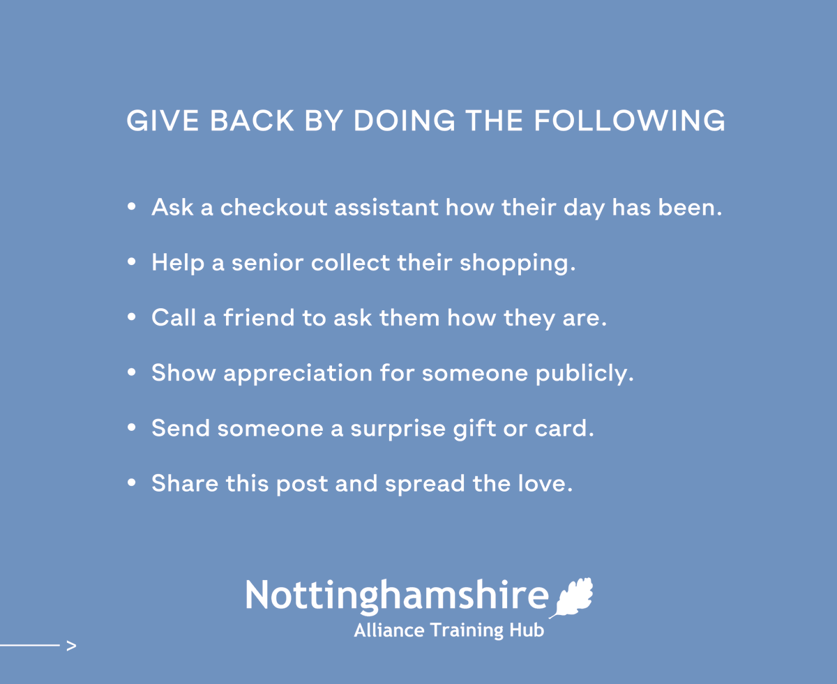 Step 3 - Give to Others
#5Steps

Unexpected acts of kindness and giving creates positive feelings, a sense self worth and strengthens and our connections with people. They can make someone else's day and yours!

Click below for some ideas and share this post to spread the love!