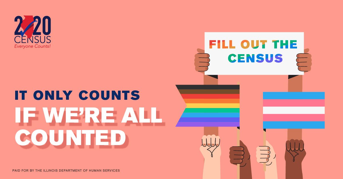 HCP_Illinois's tweet photo. When we’re missing from the Census, our existence is erased. Resources and political power meant to support our community are assigned somewhere else. #MakeILCount #QueerTheCensus #BeYouBeCounted #MakeThemCountYou https://t.co/EBspGMVv4m
