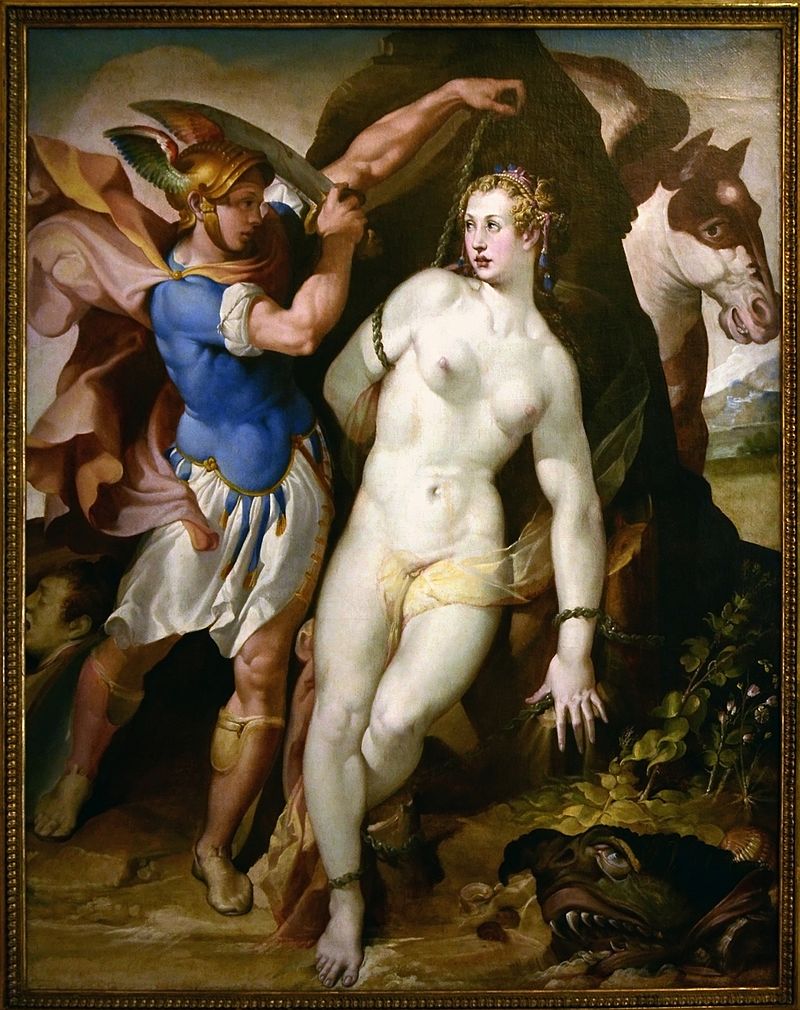 PP_Rubens's tweet photo. 2/2 Exhausted &amp; disappointed sea monster watches Perseus liberate entirely skeptical Andromeda. As painted in 1572 by Bartolomeo Passarotti. https://t.co/FaUDOudToR