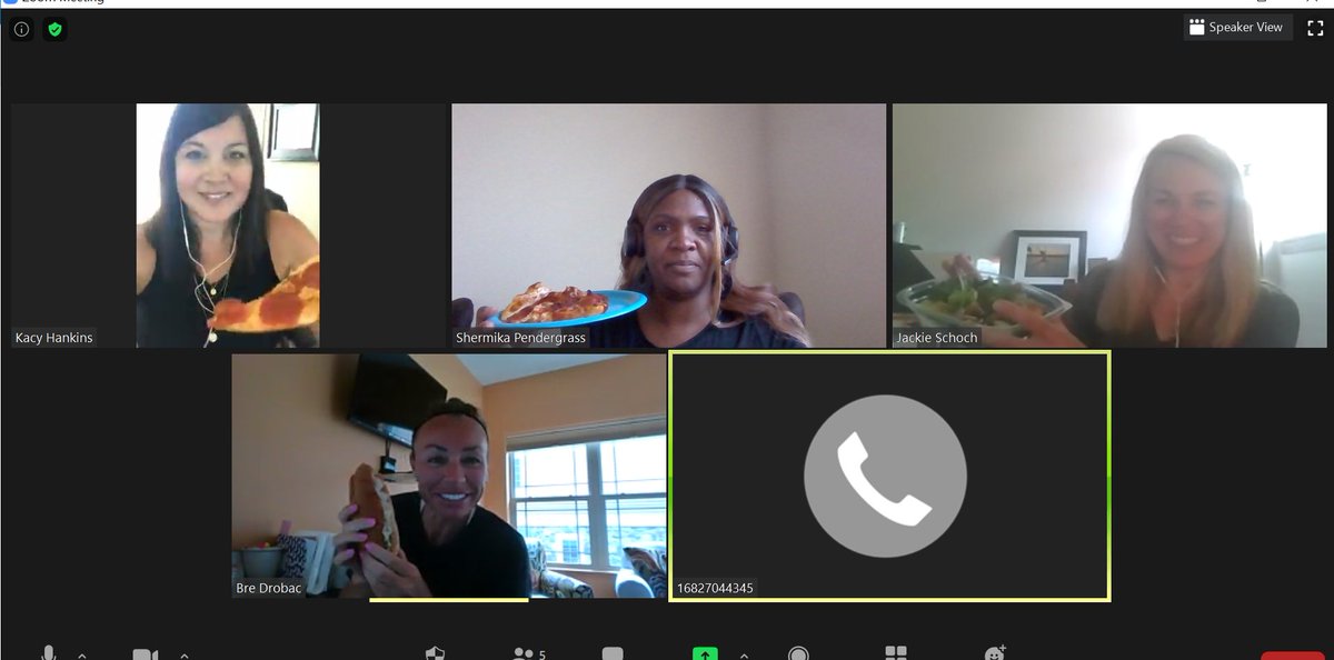 PCTYCareers's tweet photo. Excited to share our Sourcing Team's first Virtual Team Lunch. It was a great way to decompress and enjoy time together!! ❤️ 🧡 💻 🎧 🍕 😊 #InsidePaylocity #VirtualLunch #PCTY #ForwardTogether https://t.co/0vPJbkBT9u