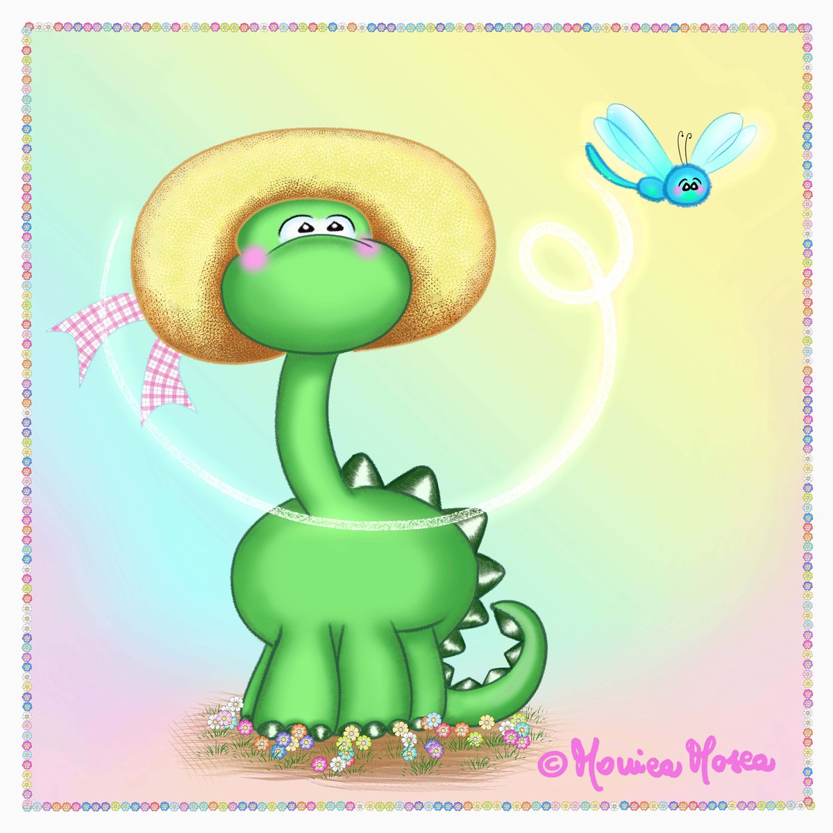 Summer vibes 🌞🌼
#BubboloTheDinoPet #Bubbolo #originalart #digitalart #cutedino #cuteart #cutedinosaur #かわいい恐竜 #かわいいアート #artistsontwitter #SummerVibes @clipstudiopaint @wacom #cintiq13hd