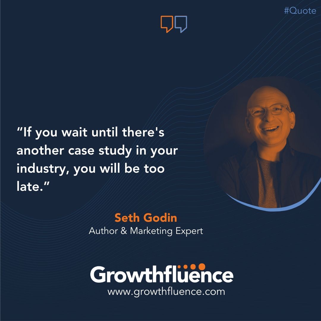 HiGrowthfluence's tweet photo. #QuoteoftheDay
“If you wait until there's another case study in your industry, you will be too late.”
@ThisIsSethsBlog Author & Marketing Expert
#AccountBasedMarketing #B2BMarketing #marketing #contentmarketing #DataDrivenMarketing #Martech #Socialmediamarketing #Growthfluence https://t.co/ssUU3GchJf