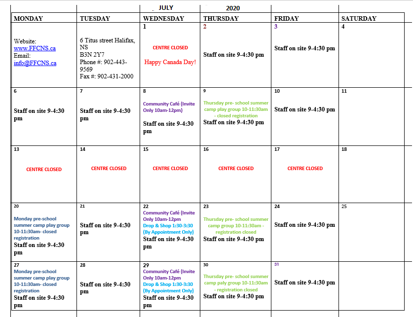 NovaVillageNS's tweet photo. Check out what's happening in July! #Fairview https://t.co/1XXjRHKGsJ