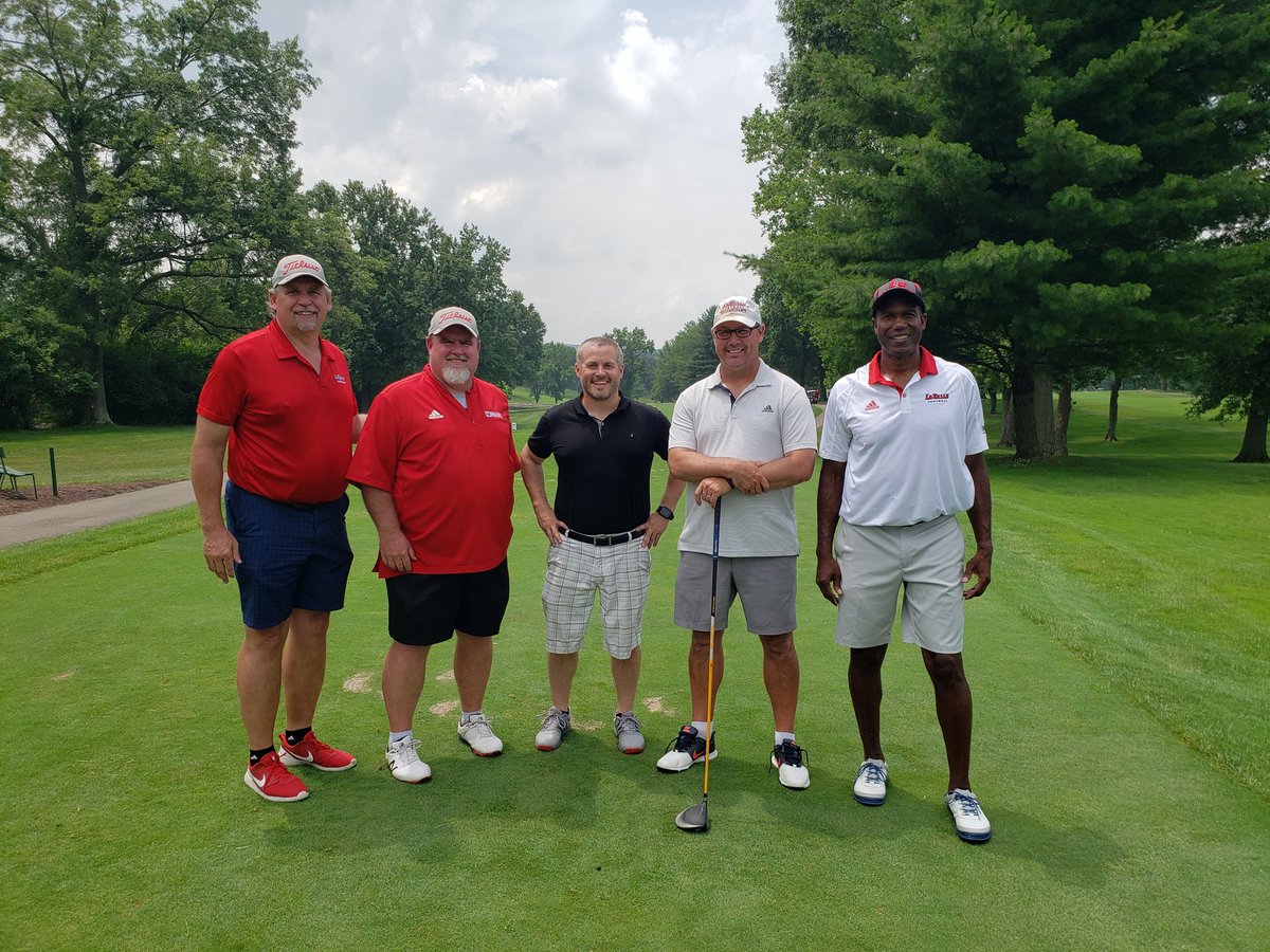 LaSallePride's tweet photo. The @LS_LancerFB coaching staff are here to support the #Krueger outing today at #MiamiView. #AlwaysBe #LRD @LaSalleAlumni https://t.co/vvaMT8fLFv