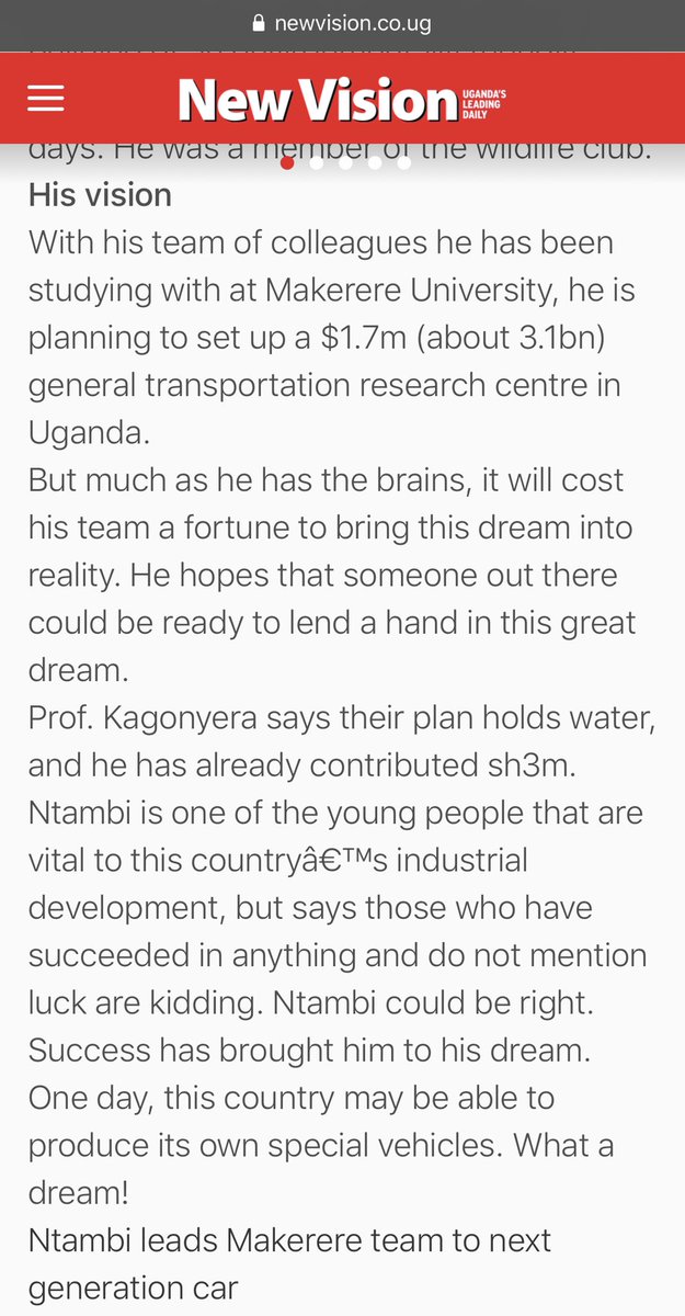 After we had the project delivered in Italy with global teams, H.E  @KagutaMuseveni agreed to support this project. And immediately Professor Tickodri and Paul claimed to have had this dream...however  @nyamadon  @KatendeSoogi  @mkbernz  @nbstv  @DailyMonitor