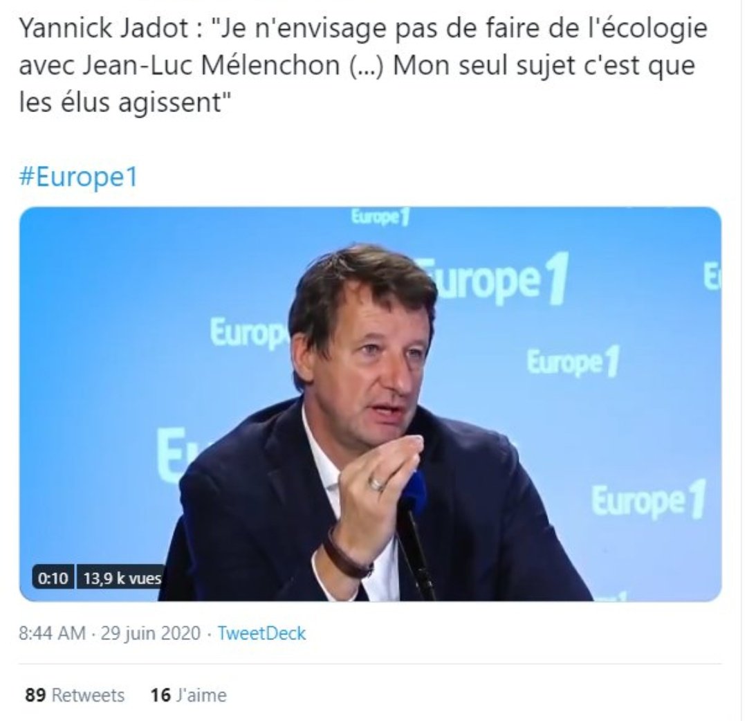 À l'attention des Jadot, Bayou, et autres imbéciles prétentieux peints en verts, petit fil pour démontrer que L'écologie, en tant que parti politique, ne peut être que de droite et conduire à la droite. Oui, il s'agit bien d'une démonstration logique.À dérouler #EELV1/