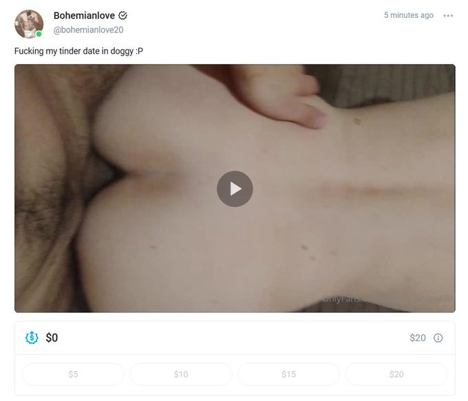 Do you wanna see me fucking my tinder date in doggy? Subscribe my onlyfans only for 7.50$ per month😈🔥  https://t