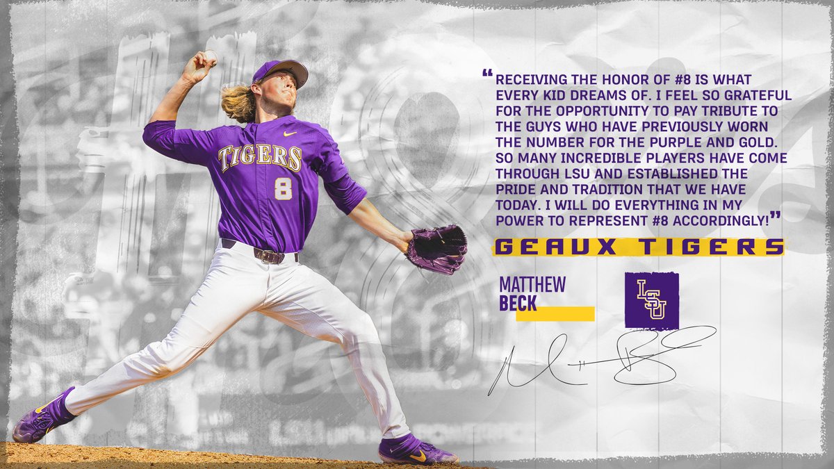 LSUbaseball's tweet photo. Announcing LSU's No. 8 for 2021 - @Matt_Beck07!
#geauxtigers 
https://t.co/m0NS61m5Bd https://t.co/9LpQ5PeHFG