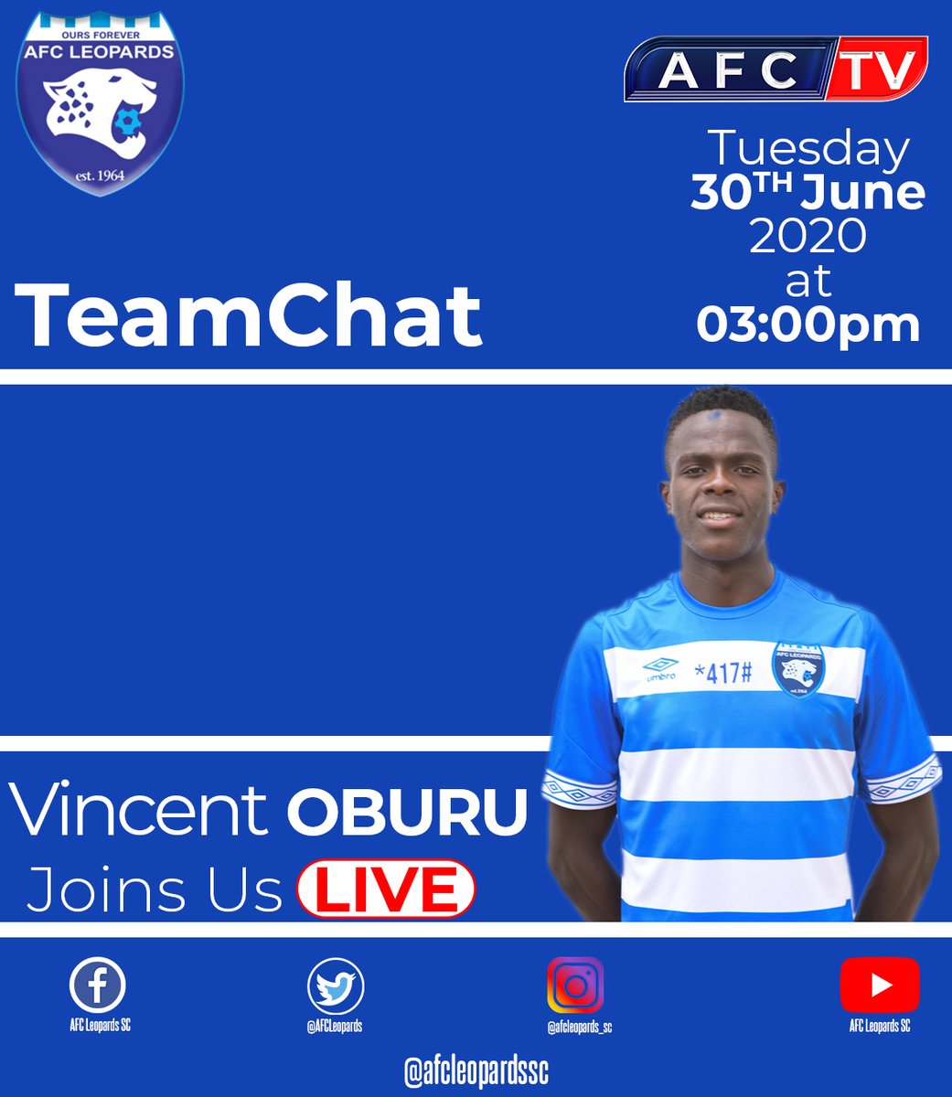 AfcRongaiBranch's tweet photo. Join AFCTV tomorrow as they host Vincent Oburu on #TeamChat as from 3:00pm. https://t.co/g4ml8MHfsg