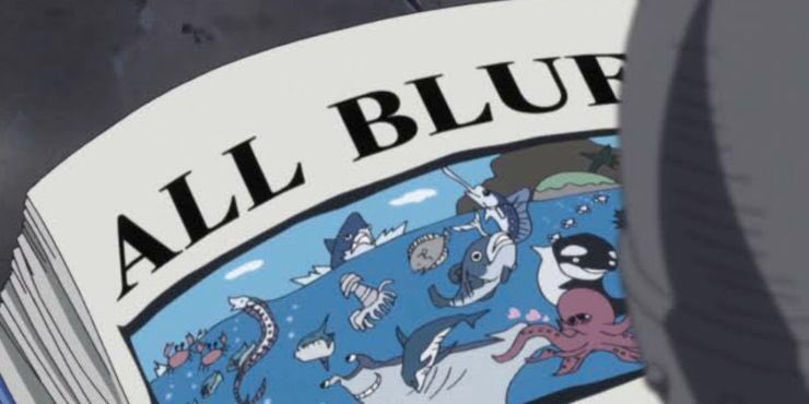 16. All Blue est une mer légendaire, dont les rumeurs disent que c’est la seule zone maritime dans le monde où le nord, le sud, l’est et l’ouest se rencontrent. Dans cet océan mythique, on dit qu’il y’a des poissons en provenance de chacune des mers.