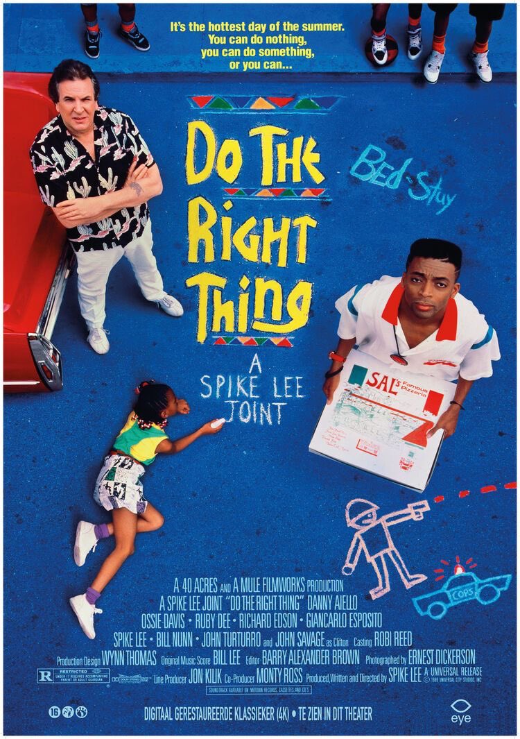 Het nieuwe ‘vakantieadres’ sinds de heropening begin juni, is het filmtheater! Bomvol films ingehaald, maar niets kan tegen Spike Lee’s meesterwerk DO THE RIGHT THING op, en in 1989 wist Lee het al: all lives matter