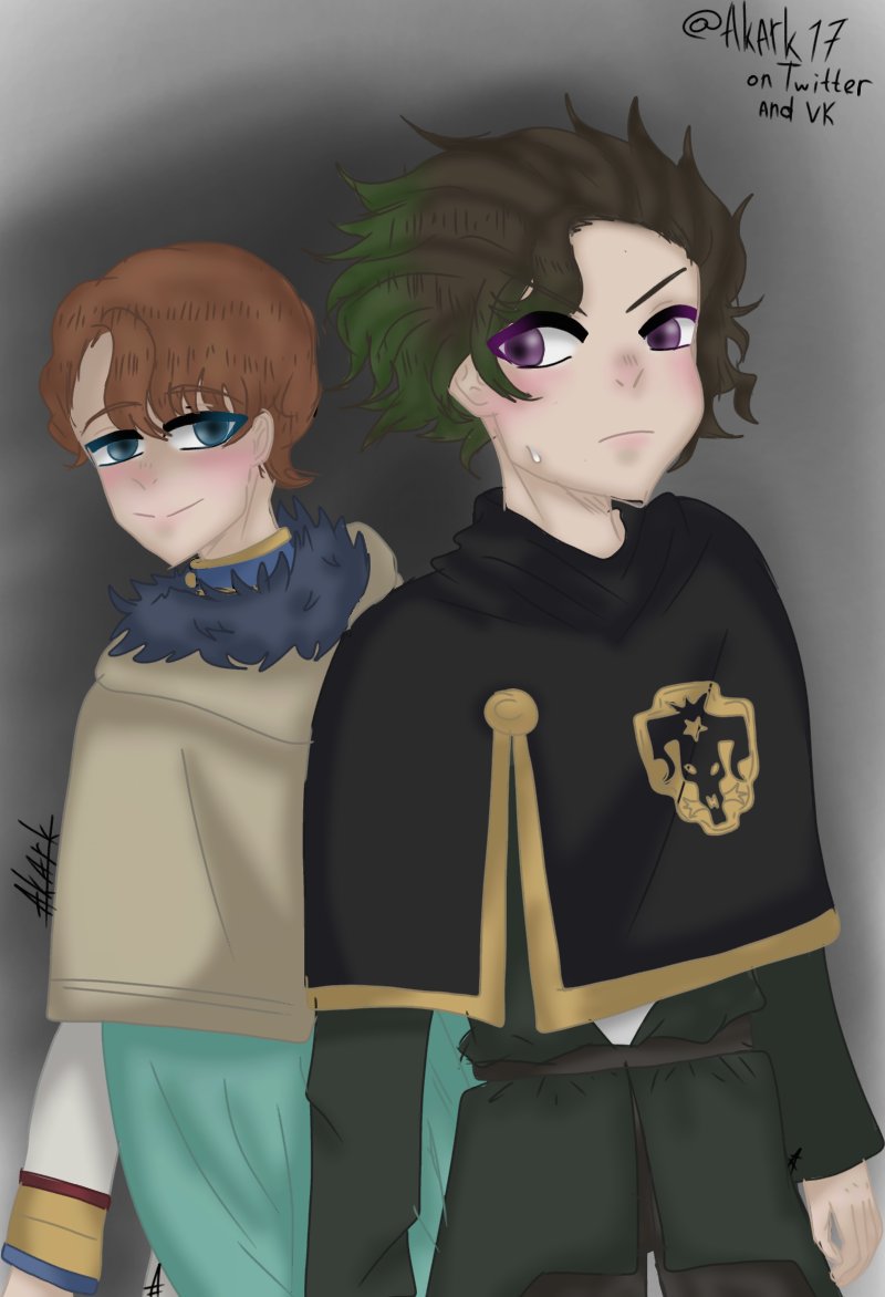 Akark17's tweet photo. Один из редких рисунков с двумя или более персонажами.
#BlackClover #Black_Clover #LangrisVaude #FinralRoulacase #Langris_Vaude #Finral_Roulacase #Anime #digitalart #BC #возможнопоследнийнормальныйрисунок
Пытался сделать норм позы, но что-то пошло не так. https://t.co/IYR6dpX2fJ