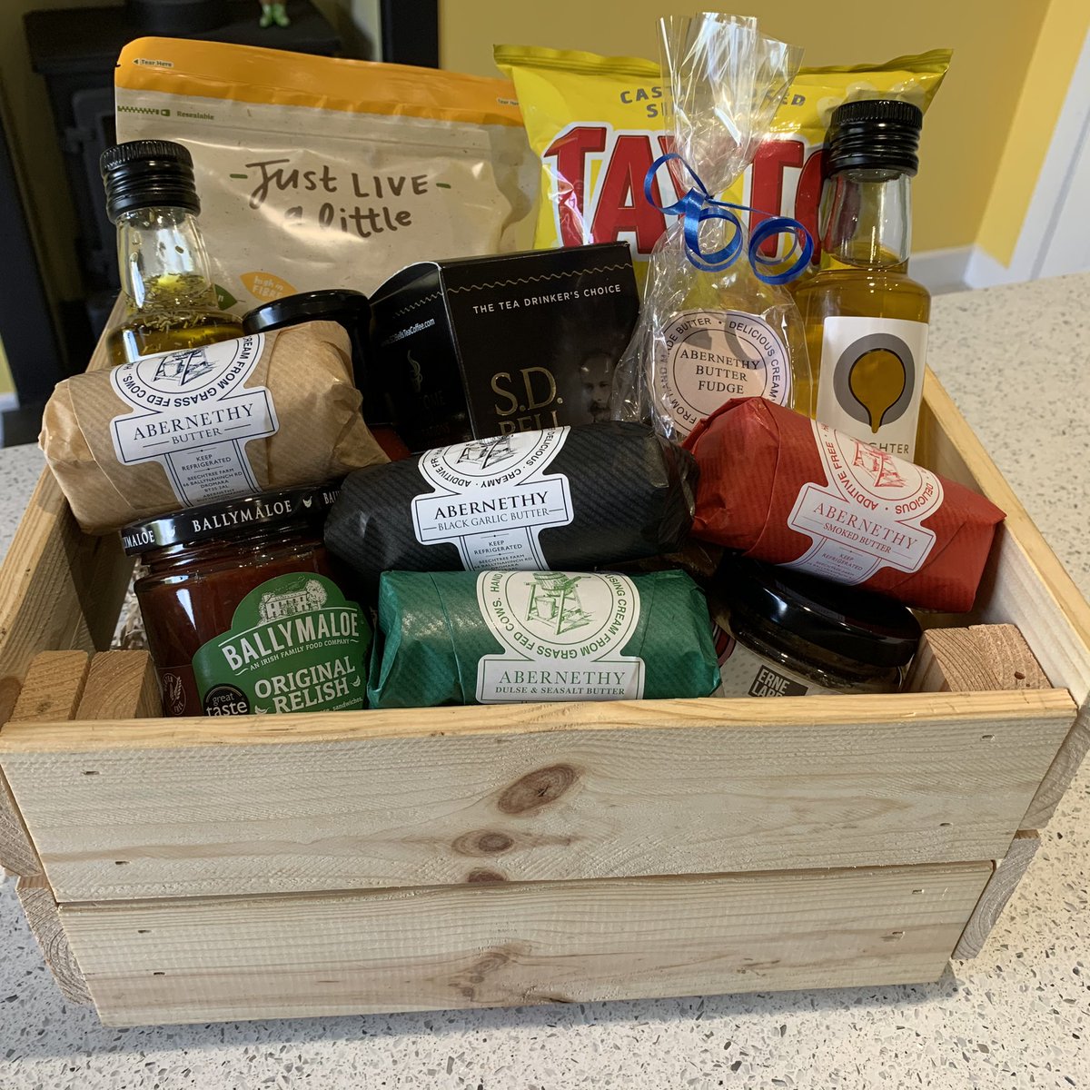 AbernethyButter's tweet photo. Want to win this hamper filled with Abernethy Butter and other Northern Irish produce? Our 10 year anniversary giveaway ends at midnight tomorrow. 
To be in with a chance to win, you must like this Instagram post, tag a friend and follow us on Instagram https://t.co/5ZM139Vgfu https://t.co/nBqDalbOMy