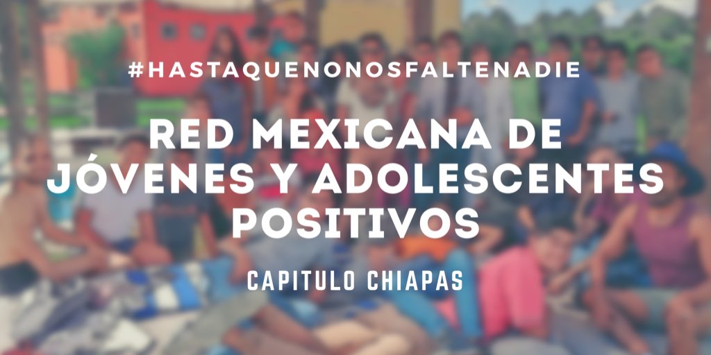 Si tienes entre 17 y 29 años de edad, vives con VIH en el estado de Chiapas y quieres ser parte de la Red Nacional de Jóvenes y Adolescentes Positivos
¡Escríbenos o regístrate aquí!
forms.gle/4N4UJqfVAWmVJ3…

Te estamos esperando
#HastaQueNoNosFalteNadie
