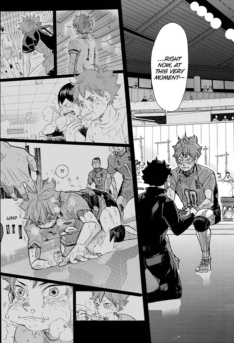 (And it’s that hunger, or more accurately in this instance GREED, which lead to his fever, which lead to him learning self maintenance, and that self maintenance was brought back in 398 which was specific to Hinata’s receive...do you see what I’m getting at here)