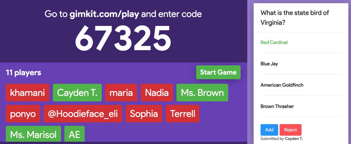 LenardITC's tweet image. Had a BLAST challenging my @NextUpRVA @TechConnectRVA Ss w @gimkit ! 1st Ss played on their own. Next, worked in teams. Finally, each contributed their own questions! So. Much. Fun! Best part? Ss were learning &amp;amp; didn&apos;t know it! 🙌🏽 Have you tried it yet?! @RPS_Schools @RVAITRTs