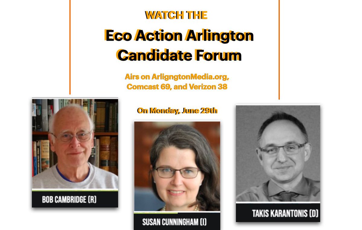 You can’t get elect great candidates without asking #ClimateChange #ClimateJustice #environmentaljustice #greennewdeal #plasticpollution #zerowaste questions thanks @JanineFinnell @EcoActionArl @ArlTreeAction arlingtonmedia.org/programming/vi… 9PM @arlington_media
